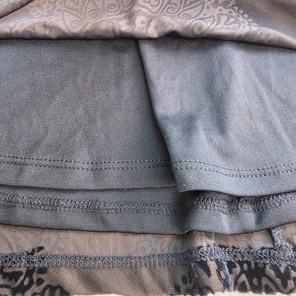 LA Hearts‎ Skirt Women's M Velvet Burnout Medallion Dark Navy/Purple Stretch - Picture 6 of 11